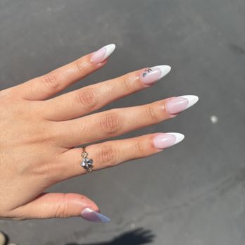 Nails By Trinnie - Chrome Acrylic French set - Nail Salons Near Me - Lake Forest, California