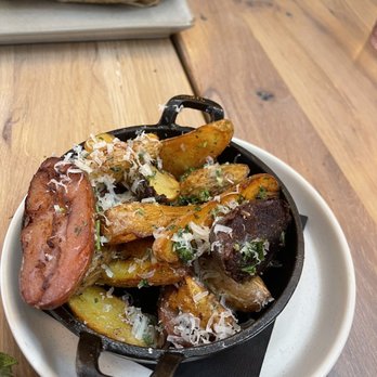 Sadie's - Crispy garlic lemon Potatoes - Mediterranean Near Me - Nashville, Tennessee Sadie's - Crispy garlic lemon Potatoes - Mediterranean Near Me - Nashville, Tennessee