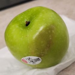 Their apple had a couple bruised sides.