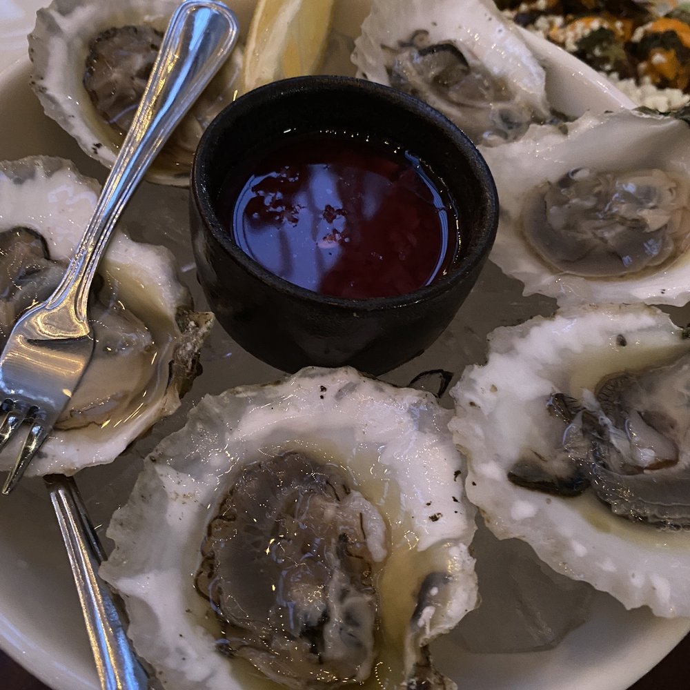 Whitecrest Eatery - We had oysters which they serve with their homemade hot sauce. - New American Near Me - Stonington, Connecticut Whitecrest Eatery - We had oysters which they serve with their homemade hot sauce. - New American Near Me - Stonington, Connecticut