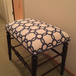 Hampton's Custom Design Upholstery - Stool I Upholstered for an on going remodeling project.