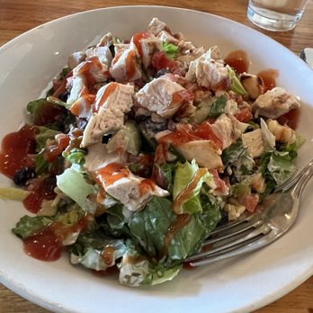 Duke's Malibu - Mango BBQ Chicken Salad - New American Near Me - Malibu, California Duke's Malibu - Mango BBQ Chicken Salad - New American Near Me - Malibu, California