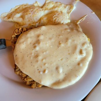 Sloan's - Chicken Fried Steak with gravy (and two eggs) - Breakfast & Brunch Near Me - Indio, California Sloan's - Chicken Fried Steak with gravy (and two eggs) - Breakfast & Brunch Near Me - Indio, California