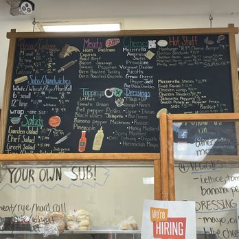 Mountain Market - a menu on a blackboard - Pizza Near Me - Speculator, New York