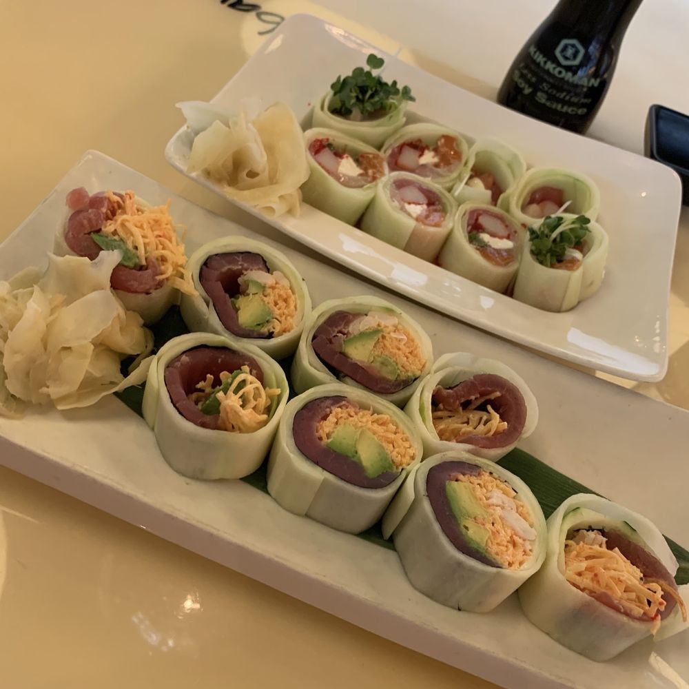 Kalbi Ichiban - Tuna Heaven Roll and Neptune Roll (No rice sushi roll) - Pan Asian Near Me - Pensacola, Florida