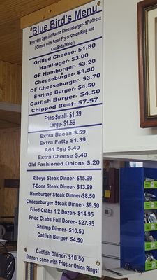 Menu photo 8 Bluebird Fish Camp Orange, TX