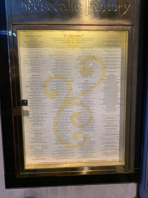 Menu photo 6 The Cheesecake Factory Westlake, OH Menu photo 6 The Cheesecake Factory Westlake, OH