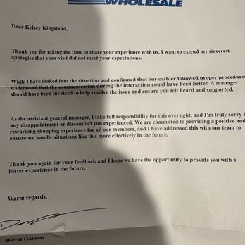 Costco Wholesale - World's most half-assed apology letter - Wholesale Stores Near Me - Chino Hills, California Costco Wholesale - World's most half-assed apology letter - Wholesale Stores Near Me - Chino Hills, California