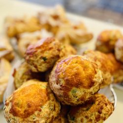 Rocket Bakery and Fresh Food - Aged Cheddar Green Onion Biscuits baked fresh every day! Try your breakfast sandwich on one!
