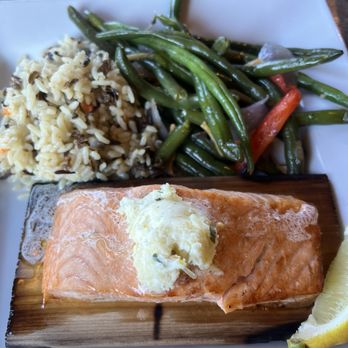 Budd Bay Cafe - Salmon cooked on cedar plank - Seafood Near Me - Olympia, Washington