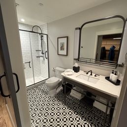 Clean hotel bathroom