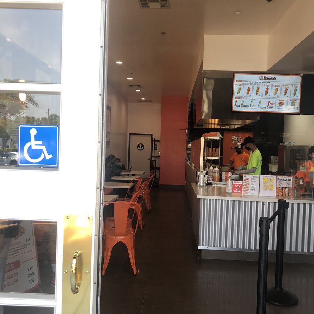 Two Hands Corn Dogs - Inside from outside the shop - Korean Near Me - Torrance, California Two Hands Corn Dogs - Inside from outside the shop - Korean Near Me - Torrance, California