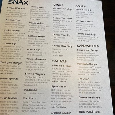Menu photo 2 Snax Lebanon, NH