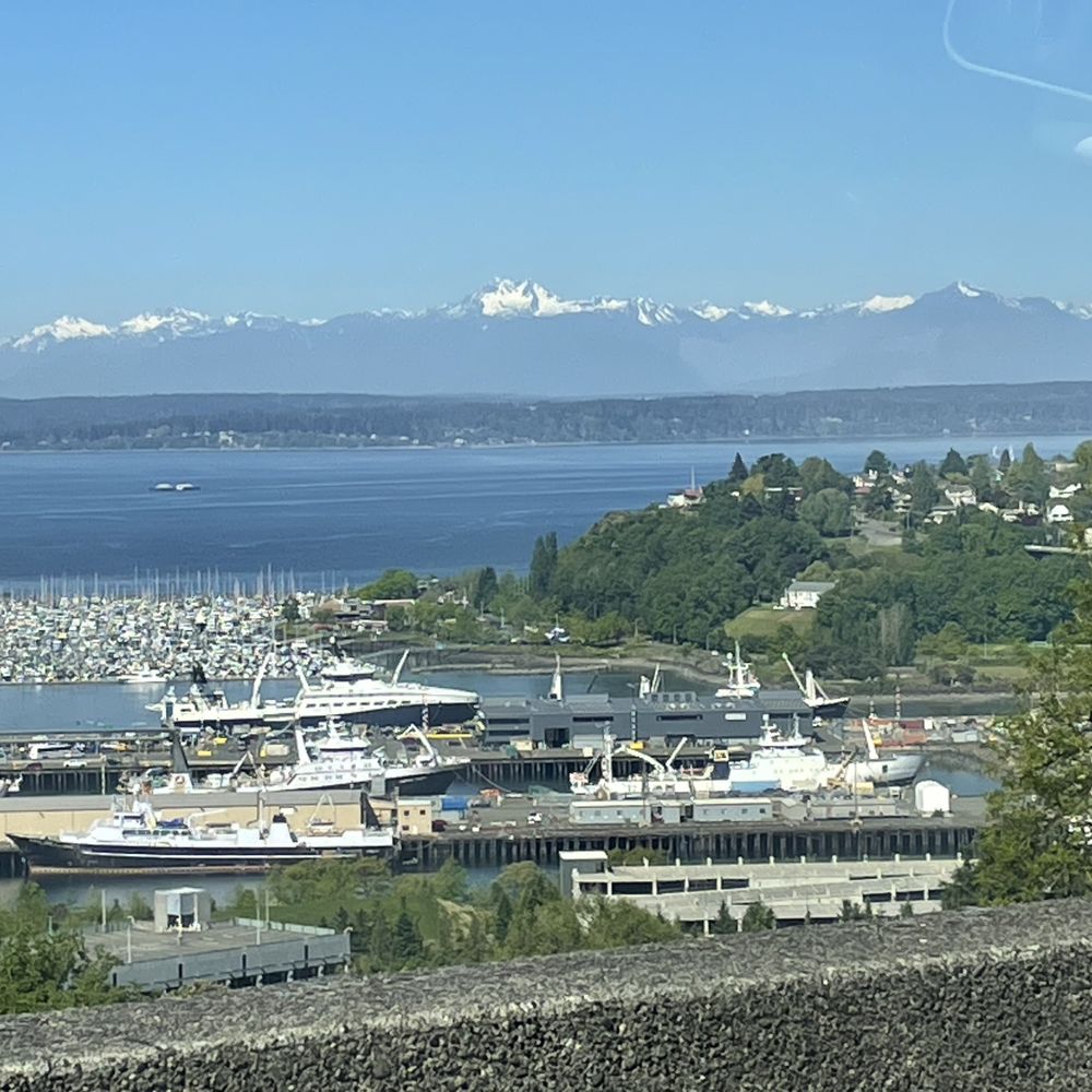 View of the Olympic mountains.