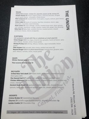 Menu photo 6 The Union McLean, VA