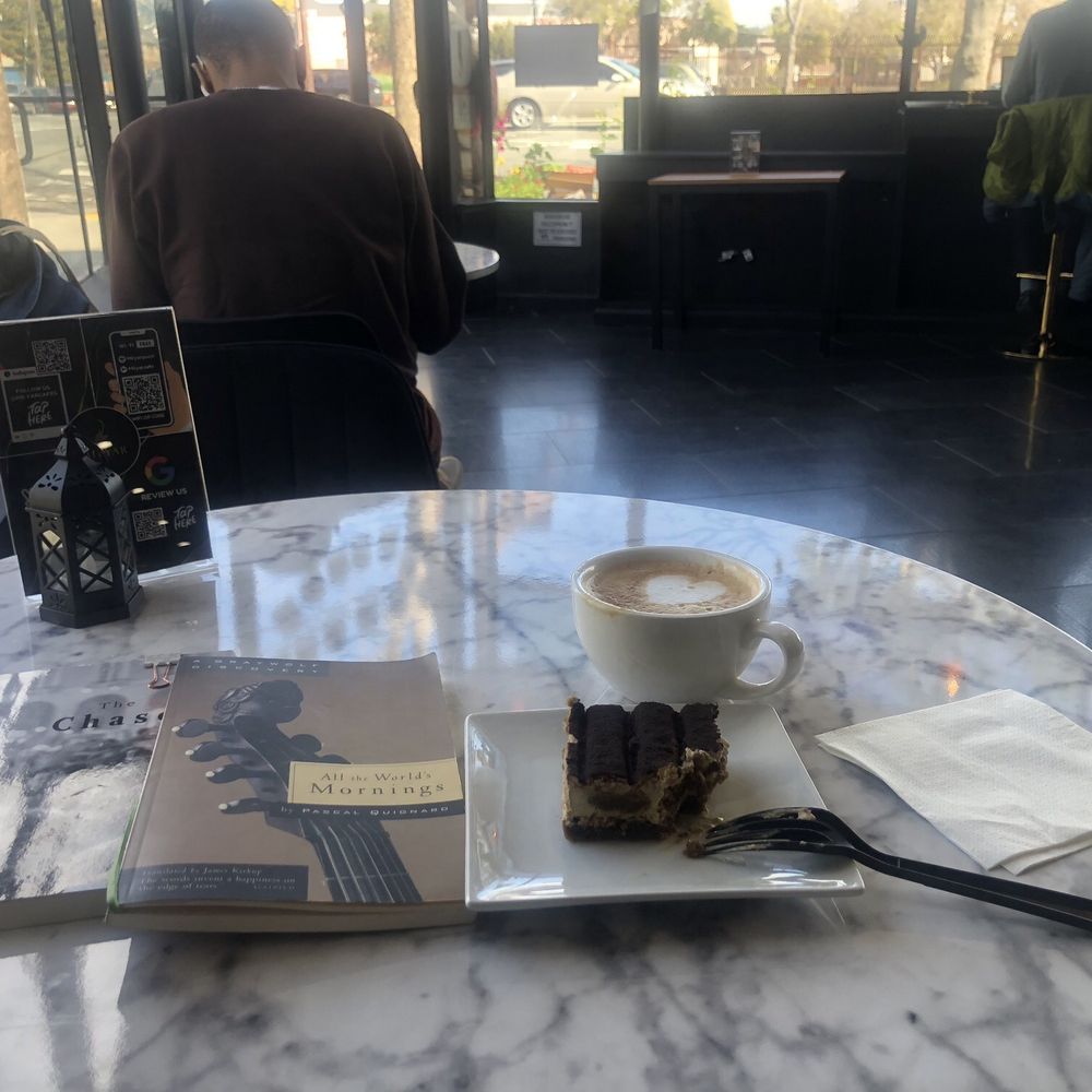 Milyar Coffee - Yemeni Latte with coffee cake which tastes like tiramisu - Themed Cafes Near Me - Berkeley, California Milyar Coffee - Yemeni Latte with coffee cake which tastes like tiramisu - Themed Cafes Near Me - Berkeley, California