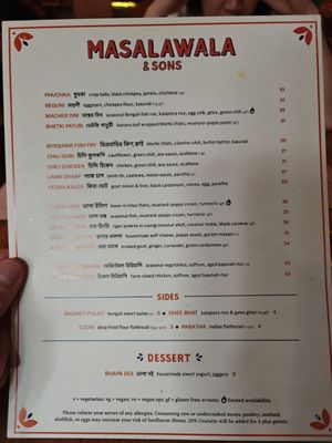 Menu photo 8 Masalawala & Sons Brooklyn, NY