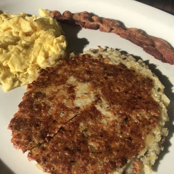 Sugar Grove Cafe - Eggs and bacon with potato pancake - Creperies Near Me - Sugar Grove, Illinois