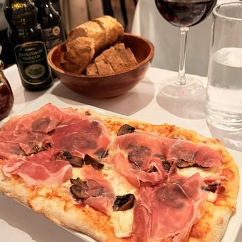 Serafina - Pinsa Prosciutto e Funghi - Italian Near Me - San Francisco, California Serafina - Pinsa Prosciutto e Funghi - Italian Near Me - San Francisco, California