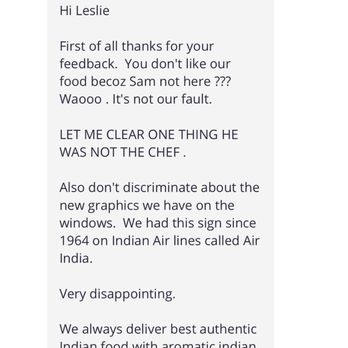 Taj Grill - In case people are curious about how the new owners reply to criticism. - Indian Near Me - Vallejo, California Taj Grill - In case people are curious about how the new owners reply to criticism. - Indian Near Me - Vallejo, California