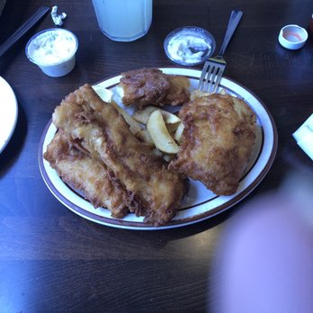 Barbara's Fishtrap - My fish and chips. It was really good. It is beer battered if you must know. - Seafood Near Me - Half Moon Bay, California Barbara's Fishtrap - My fish and chips. It was really good. It is beer battered if you must know. - Seafood Near Me - Half Moon Bay, California