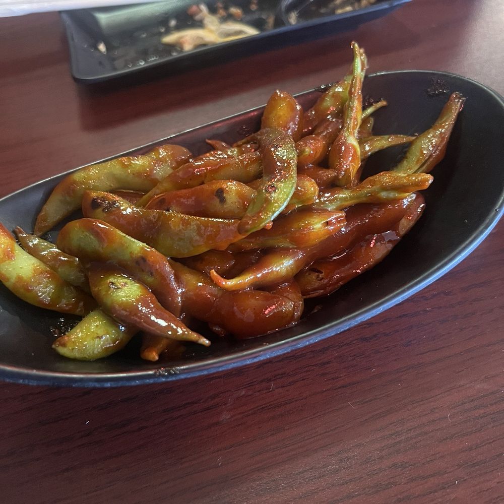 Ubin Sushi - Spicy edamame - would not order again way too much sauce and they were mushy - Sushi Bars Near Me - Colorado Springs, Colorado Ubin Sushi - Spicy edamame - would not order again way too much sauce and they were mushy - Sushi Bars Near Me - Colorado Springs, Colorado