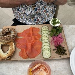 RH Rooftop Restaurant at RH Montreal - Bagel with smoked salmon