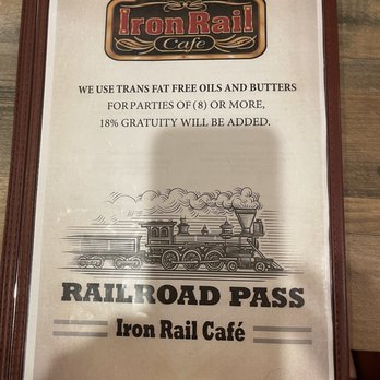 Iron Rail Café - Menu - Diners Near Me - Henderson, Nevada