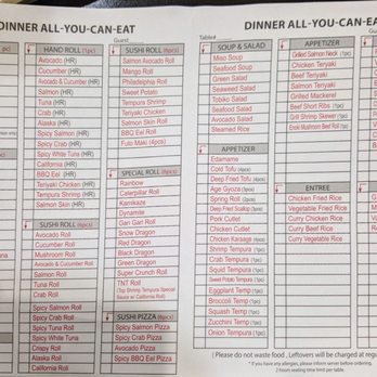 Yonge Sushi - AYCE menu (dinner). Nov 2019 - Japanese Near Me - Toronto, Ontario Yonge Sushi - AYCE menu (dinner). Nov 2019 - Japanese Near Me - Toronto, Ontario