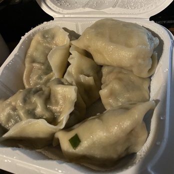 King Noodle - Chives & Pork Dumplings - 6-pcs steamed were excellent - Noodles Near Me - Seattle, Washington