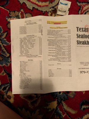 Menu photo 2 Texas Seafood And Steakhouse Eagle Lake, TX Menu photo 2 Texas Seafood And Steakhouse Eagle Lake, TX