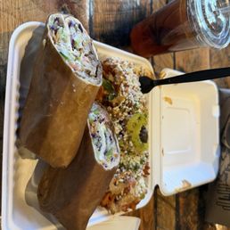 Street Cart Doner Wrap with Street Cart Fries Street Cart Doner Wrap with Street Cart Fries