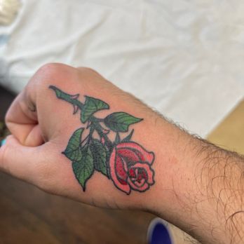 Fog City Tattoo - Rose by Dan - Tattoo Near Me - Santa Cruz, California