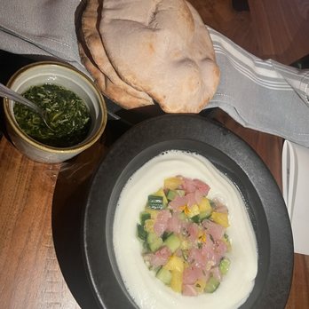 Nomade - Hamachi ceviche and coconut flatbread - Mexican Near Me - Austin, Texas Nomade - Hamachi ceviche and coconut flatbread - Mexican Near Me - Austin, Texas
