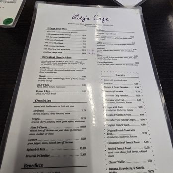 Lily's Coffee House - Menu - Breakfast & Brunch Near Me - Lombard, Illinois