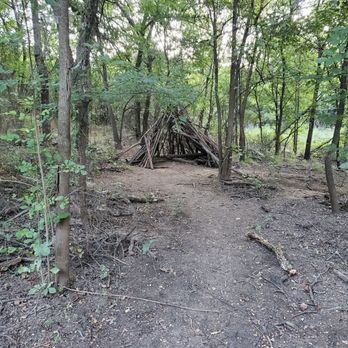Northshore Mountain Biking Trails - Nice little shelter tepee - Mountain Biking Near Me - Grapevine, Texas