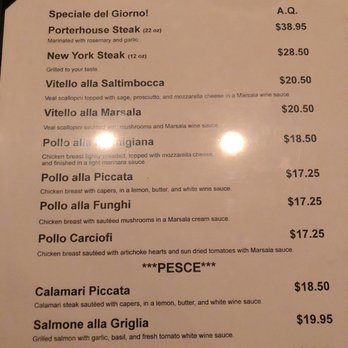 Acqua e Farina - Menu as of 5/5/18 - Italian Near Me - Hayward, California