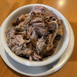 A taste of pulled pork! Very delicious! A taste of pulled pork! Very delicious!