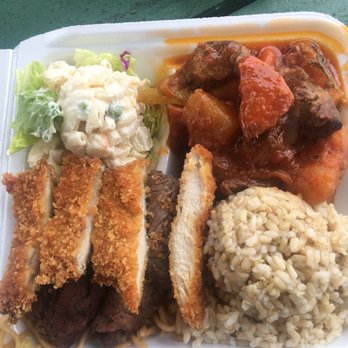 Mark's Place - Famous Mixed Plate - Hawaiian Near Me - Lihue, Hawaii Mark's Place - Famous Mixed Plate - Hawaiian Near Me - Lihue, Hawaii