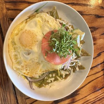 Farmer's Table - Chula Vista - Chilaquiles Poblanos are life! - New American Near Me - Chula Vista, California