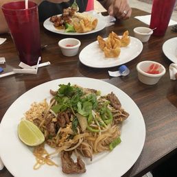 Beef Pad Thai, & Crab Rangoons Beef Pad Thai, & Crab Rangoons