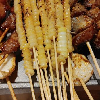 Nice Meating You BBQ - Corn skewers - does make a pretty picture next to all that meat - Chinese Near Me - Coquitlam, British Columbia Nice Meating You BBQ - Corn skewers - does make a pretty picture next to all that meat - Chinese Near Me - Coquitlam, British Columbia