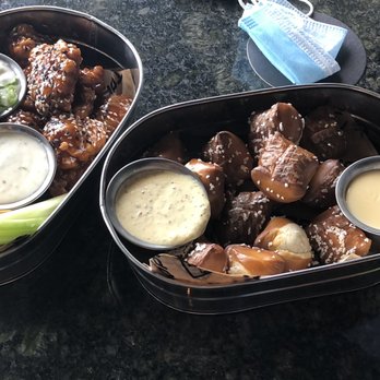Topgolf - Sesame chicken and pretzel - New American Near Me - Brooklyn Center, Minnesota