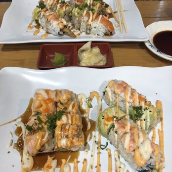 Blue Fin Sushi & Grill - Baked Salmon Roll & Tiger Roll - Japanese Near Me - Yuma, Arizona Blue Fin Sushi & Grill - Baked Salmon Roll & Tiger Roll - Japanese Near Me - Yuma, Arizona
