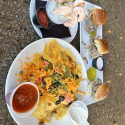 The Views Restaurant - Shrimp cocktail, nachos, and sliders