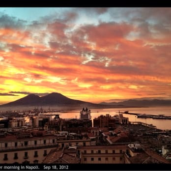 Hotel Mediterraneo - View from the patio at the top of the breakfast buffet at the hotel - Hotels Near Me - Naples, NA