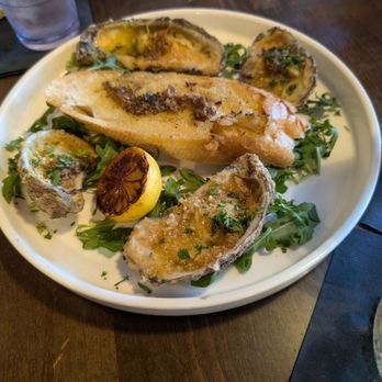 The Southern Table - My wood fired oysters app with two per order. $2 per two oysters. - Southern Near Me - Athens, Alabama