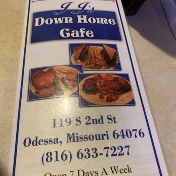 JJ’s Down Home Cafe - the menu for the restaurant - Cafes Near Me - Odessa, Missouri JJ’s Down Home Cafe - the menu for the restaurant - Cafes Near Me - Odessa, Missouri