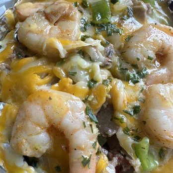 The Sleepy Potato - Grilled Lamb Potato added with shrimp - Chicken Shop Near Me - Atlanta, Georgia