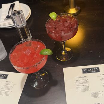 Society Pizza Lounge - Blackberry margarita and watermelon margarita - mocktails both way too sweet! - Pizza Near Me - Newhall, California Society Pizza Lounge - Blackberry margarita and watermelon margarita - mocktails both way too sweet! - Pizza Near Me - Newhall, California